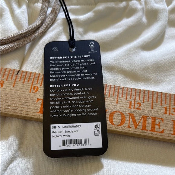 allbirds R&R Sweatpant Natural White Size Small - Picture 8 of 13